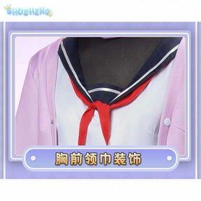 Shusheng-N Game Blue Archive Ōno Tsukuyo Cosplay Costume Top coat shorts shoe skirt Halloween sweet JK uniform Ōno Tsukuyo woman man set