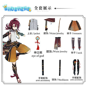 Genshin Impact Shikanoin Heizou Cosplay Costume Adult Carnival Uniform Anime Halloween Party Costumes Masquerade