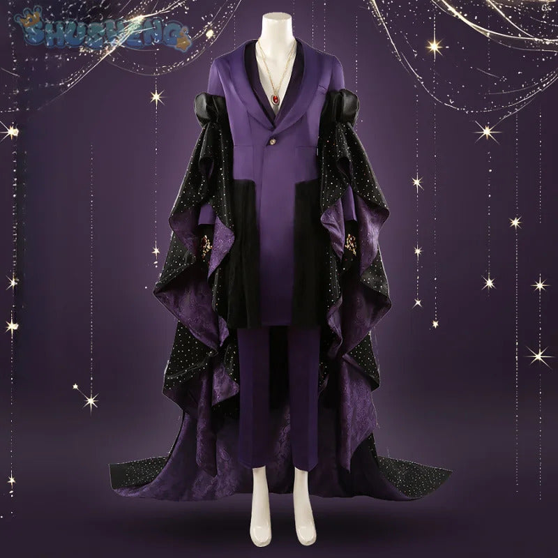 Game Twisted Wonderland Cosplay Vil Schoenheit Costume Tail necklace gloves purple gorgeous sexy dress Halloween uniform XS-XXXL