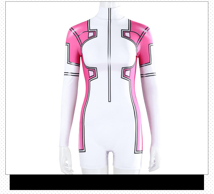 Hero Catcher High Quality Gwenpool Costume Pink Gwenpool Suit Spandex Suit Zentai Cosplay Costume Gwen Pool Costume