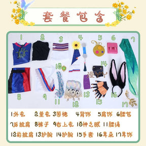 Genshin Impact Tighnari Cosplay Costume Wig Hair Shoes Gen Tighnari Tail Shin Costumes with Ears Cosplay Accessories Women Men Suit