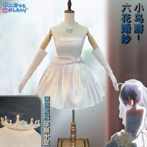 Takanashi Rikka Cosplay Anime Love, Chunibyo & Other Delusions Costume Gorgeous Wedding Dress and Accessories Halloween uniform