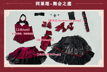 Carlotta Montelli Game Wuthering Waves cosplay costume Halloween Party Gorgeous Red Princess Dress Accessories Props Wig Uniform