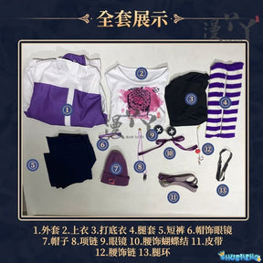 IdentityⅤTracy Reznik Mechanic BLK team Cosplay Costume Glasses Halloween Party Outfit Props Accessories for Boys Girls