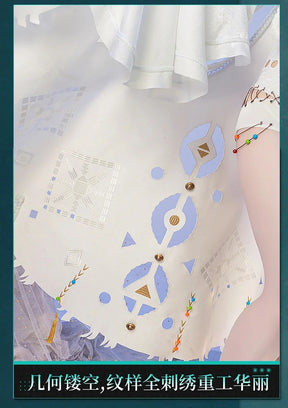 Shusheng reverse: 1999 cos 37 Cosplay costume uniform 37 white swimsuit dress Halloween Carnival party for women