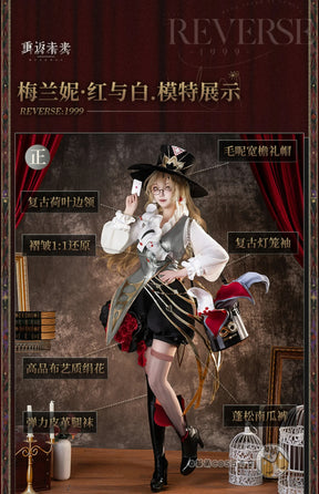 Reverse:1999 Melania Cosplay Costume Cosplay Costume Red and White Uniform Halloween Carnival Party Christmas Clothing
