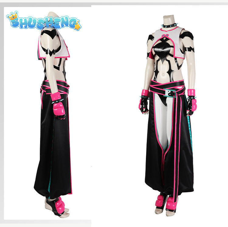 Games Anime New Street Fighter Cos Costumes Han Juri Cosplay Character Uniform Performance Clothes Halloween Carnival Cost