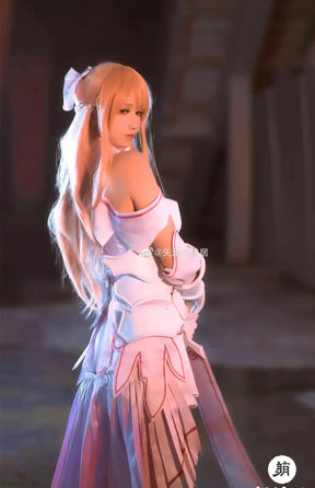 Sword Art Online Yūki Asuna Cosplay Yuuki Asuna SAO Costume Women Dress High Quality Uniform Headwear Gloves Armor Halloween Set