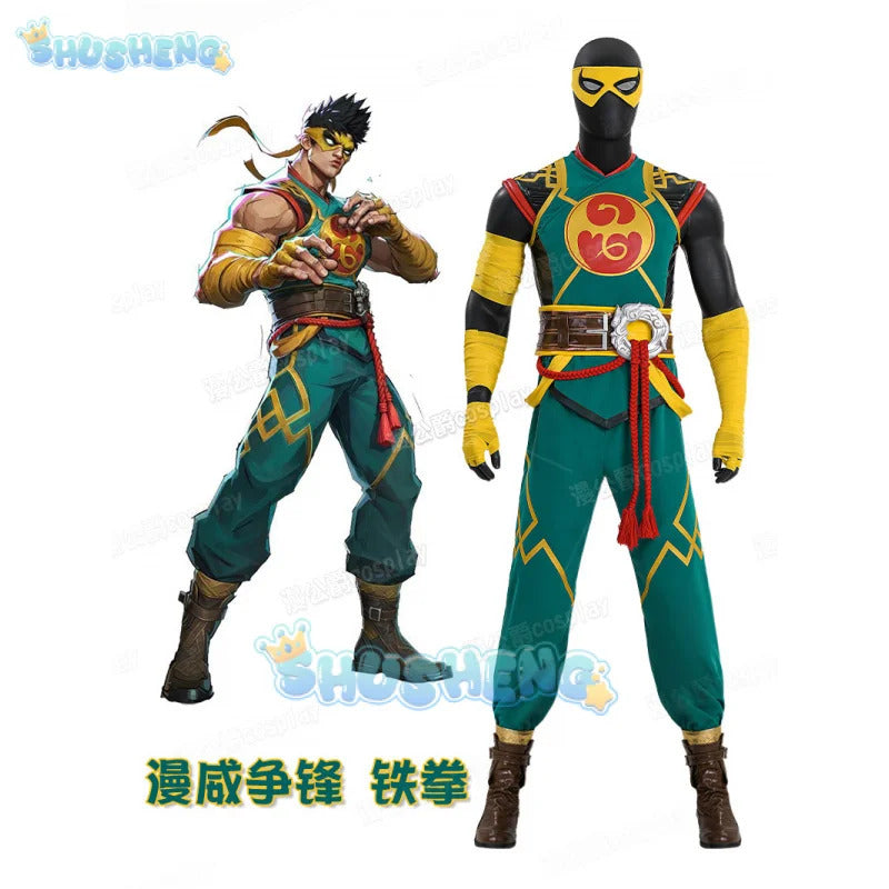 ‌Iron Fist‌‌Lin Lie‌ Cosplay Costume Uniform Halloween Carnival Party Christmas Play Role Clothes Clothing for Men