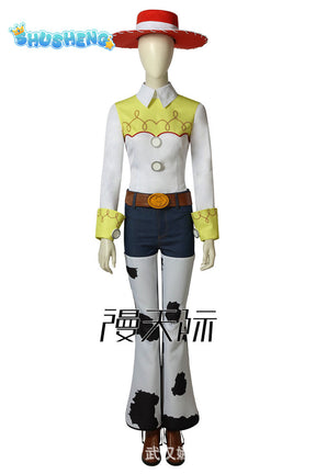 Anime Toy Story Cowboy Clothes Suit Jessie Cosplay Costume Adult Kids Top Pants Woman Man Party Carnival Halloween Costume