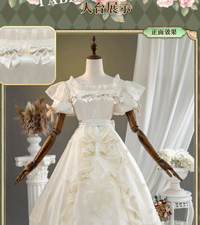 Eurydice Little Girl Cosplay Game Identity V Costume Girl Memory Alice Dress Headgear Wig Set Halloween Party Outfit Women