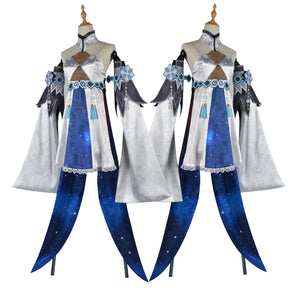 Game Genshin Impact Haagentus Cosplay Costume Beautiful Dress Rompers Scarf Sleevelet Socks Wig Belt