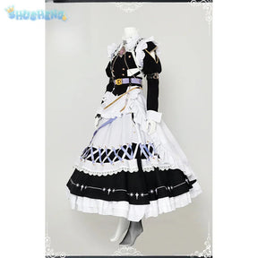 Game Nu: Carnival Blade Cosplay Costume Halloween Carnival Sweet Maid Dress Accessories Prop Set Woman Man Lolita Blade Uniform