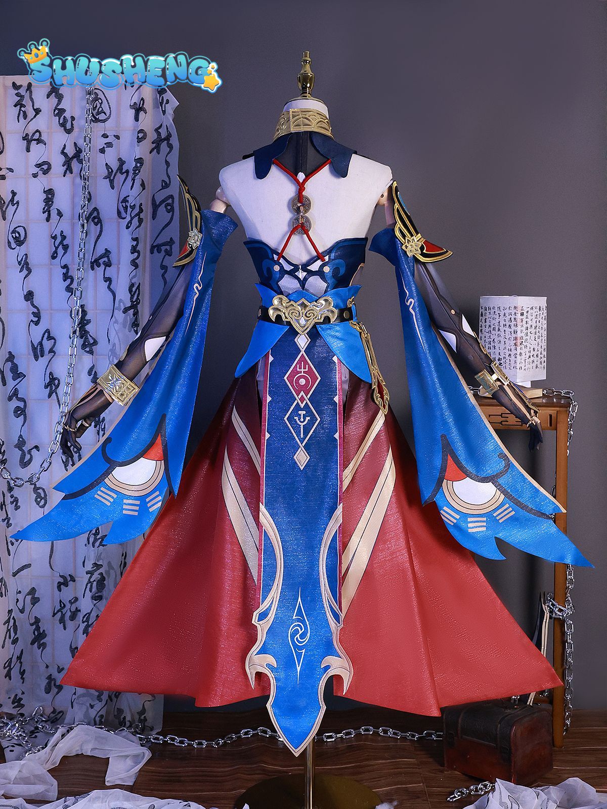 Honkai: Star Rail Hanya Cosplay Costume Dress Headwear Ring Uniform Xueyi Sister Judges Ten-lords Commission