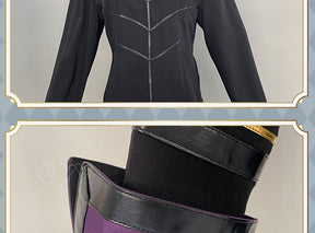 Kagenou Cid Cosplay Costume Anime The Eminence In Shadow Minoru Kageno Black Uniform Shadow Garden Cloak Belt Gloves Outfit
