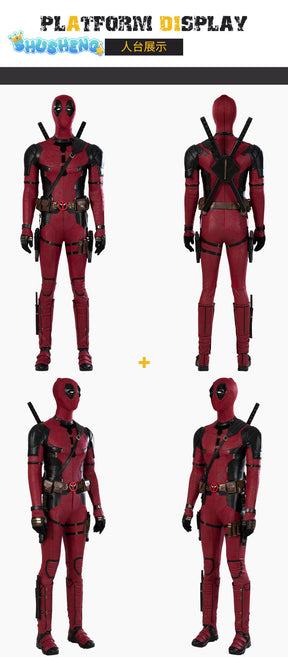 Deadpool Costume Cosplay Kids Adult Suit Anime Superhero Halloween Death Waiter Spandex Adult Service Leotard Accessories Belt