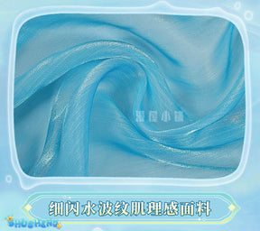 Honor of Kings Dolia Cosplay Wig 80cm Long New Heroine Mermaid Doria Blue Cosplay Anime Heat Resistant Synthetic Wigs