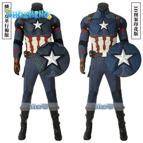 Film  Avengers：Endgame Cosplay Captain America Complete set of combat clothing props jumpsuit for sale in stock