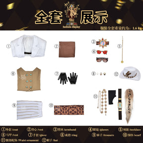 Identity V Norton Campbell Prospector Cosplay Costume Resplendent Lone Wolf‌ Uniform Halloween Carnival Party Play Role Clothing
