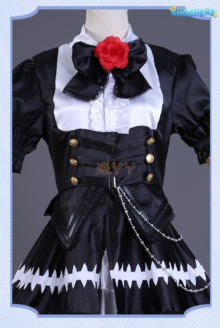 Kurumi Tokisaki Cosplay Costume Anime Date A Live Worst Spirit Dress Maid Uniform Headband Eye Patch Gloves Halloween