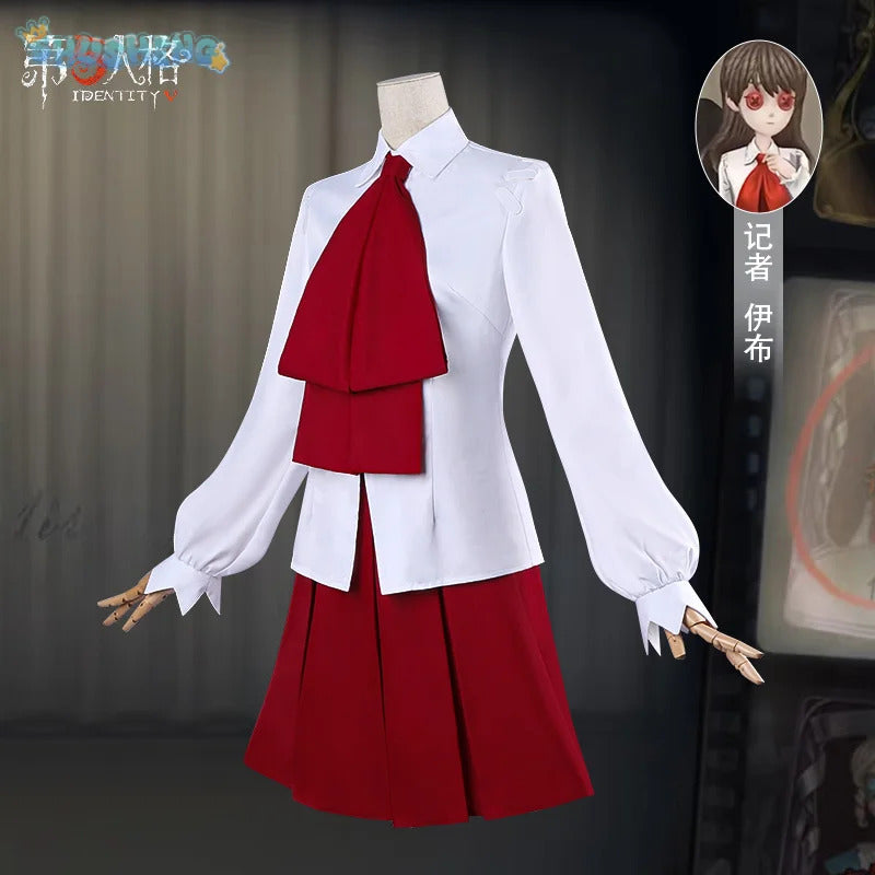 Game Identity Ⅴ linkage IB Cosplay Reporter Alice Delos ivu Costume Shirt skirt tie socks Halloween party sweet JK uniform set