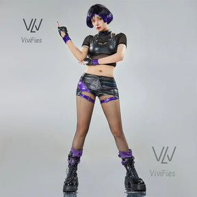 Game Tekken 8 Ling Reina  Cosplay Fantasia Costume Disguise for Adult Women Tops Shorts Outfits Halloween Carnival Party Clothes