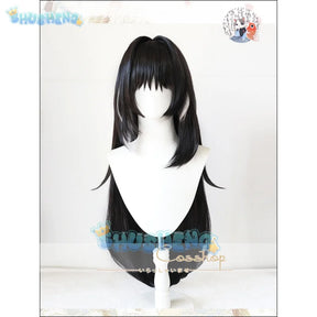 Wuthering Waves Yangyang Cosplay Wig Black White Long Hair Midnight Rangers Outrider Natural Resonator Halloween for Women Props