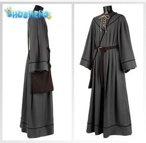 Movie Gandalf Cosplay Costume Anime Sorcerer Cos Uniform Halloweeen Carnival For Men Women Cloak Cape Hat Suit Perform Clothes