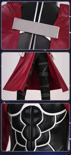 Anime Fate/stay nigh EMIYA Cosplay Arche Costume Black leather top apron pants set Halloween party handsome men women uniform