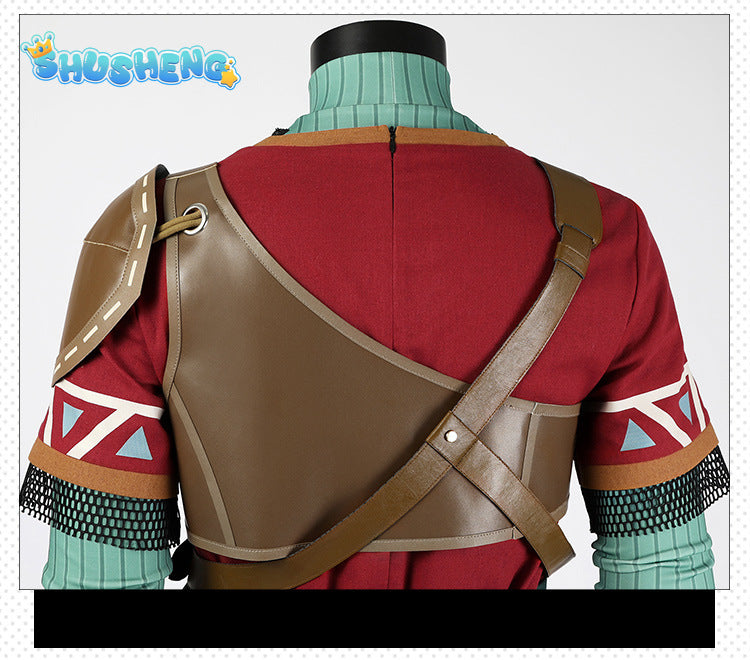 Kingdom Cosplay Disguise Link Hylian Cosplay Costume Hylian Tunic Hood Design Outfit and Accessories Custom Size for Man