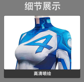 Invisible Woman Cosplay Costume Susan Uniform Halloween Carnival Party Christmas Play Role Clothes Clothing