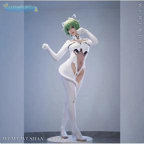 Game Azur Lane Admiral Nakhimov Cosplay Costume Women's sexy white tight fitting clothes tail props wig set Halloween uniform