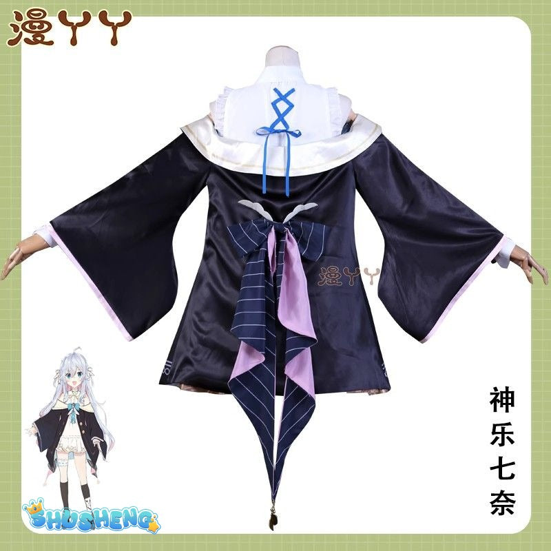 Anime VTuber Kagura Nana Cosplay Costume Artist Skin Sweet Lovely Uniform Dress Carnival Party Role Play Clothing New