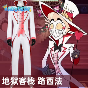 Anime Hazbin Cosplay Hotel Alastor Cosplay Costume Red Uniform Radio Demon Role Play Halloween Carnival Party Outfit