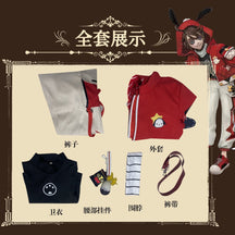 Prisoner Luca Balsa Cosplay Game Identity V Cosplay Costume Red Uniforms Coat Hat Wig Suits Party Play Clothes for Men Women