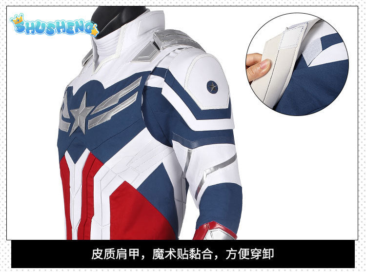 New Captain America Cosplay Costumes The Falcon And The Winter Soldier Jumpsuit Halloween Carnival Comic-con Masquerade Props