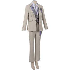 Shusheng-N Love and Deepspace Xavier Cosplay Costume Coat pants vest shirt brooch tie Halloween party fashion uniform Woman Man New set