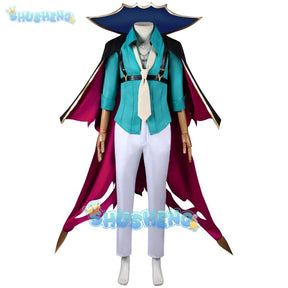 Honkai star rail Akash cosplay costume pants shirt cloak tie suits men Halloween party carniavl wherein