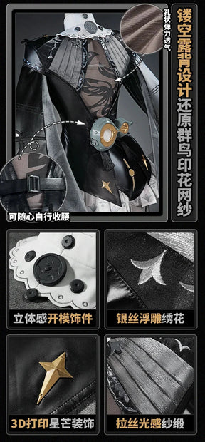 Zenless Zone Zero Yixuan Cosplay Costume Trails of Ink Uniform New Skin Yunkui Summit Headwear Halloween Party for Women Girls