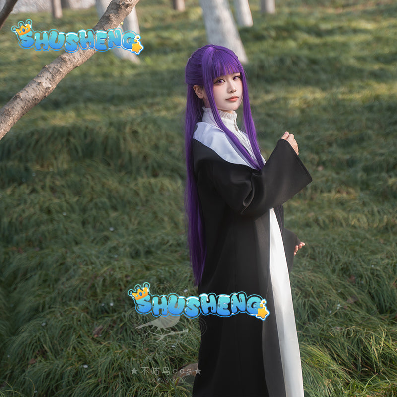 Frieren Beyond Journey's End Anime Fern Cosplay Costume Women Wig Winter Jacket Dress Casual Wearing New Year Party Gift