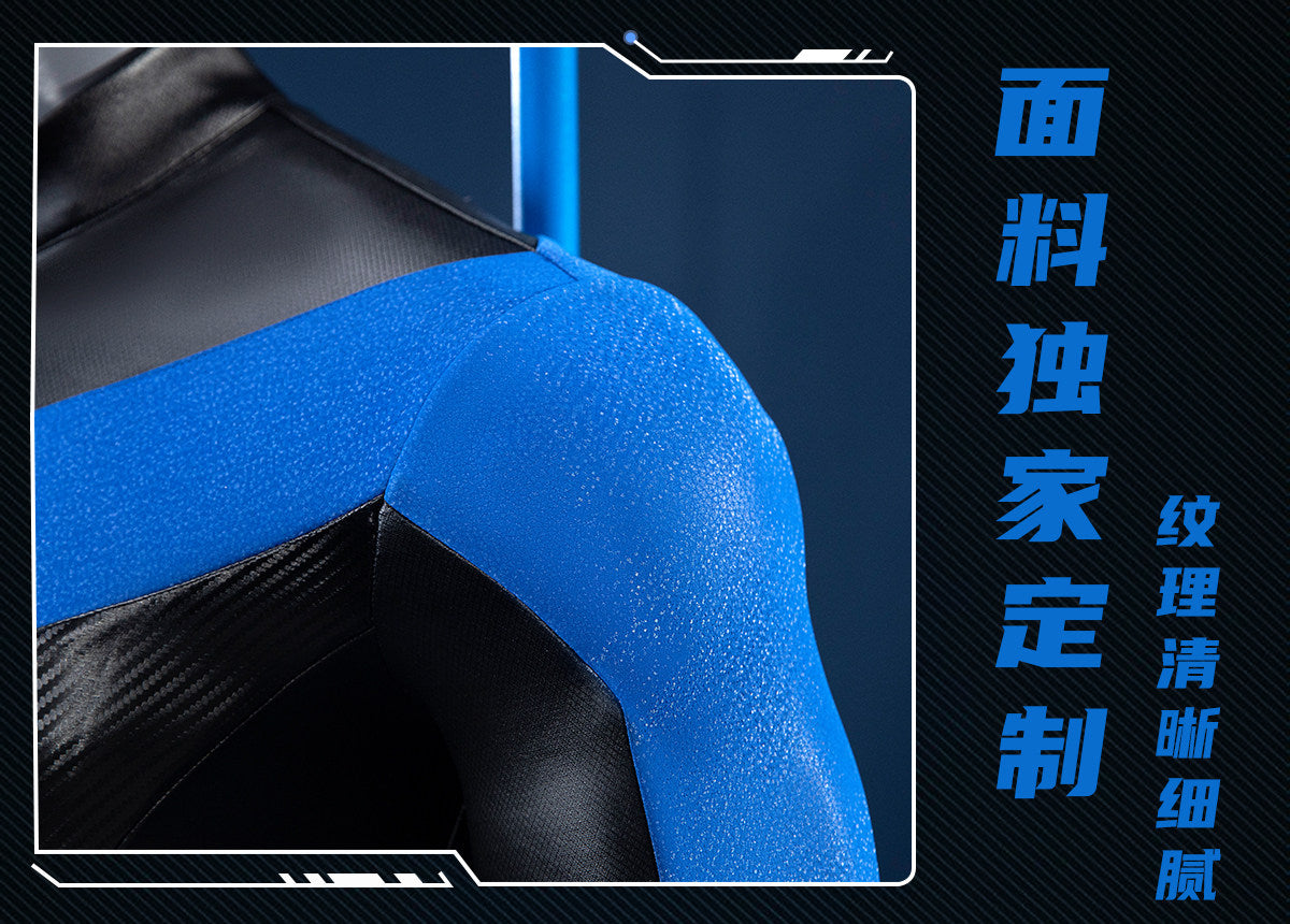 Shusheng-R Anime Nightwing Dick Grayson Cosplay Costume 3D Jumpsuit Halloween Suits Clothes Anime Outfits Men Uniform
