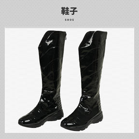 Shusheng-R Nightwing Dick Grayson Cosplay Costume Red Jumpsuit Full Set Uniform Role Play Halloween Carnival Party Outfit Shoes