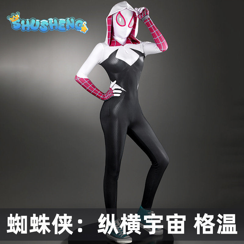 Spider-Man: Across the Spider-Verse Gwen Stacy Spandex Bodysuit Cosplay High quality Costume full set XS-XXXL Shusheng