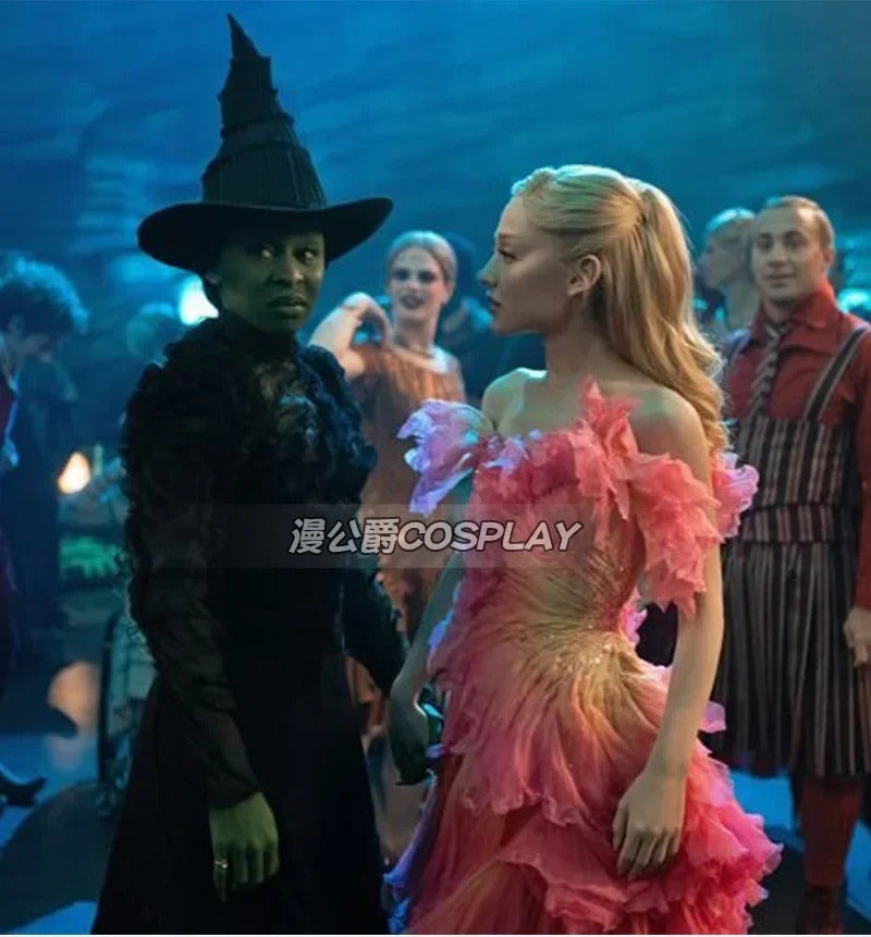 Wicked‌ Cosplay Costume Gradient Dress Uniform Halloween Carnival Party Christmas Play Role Clothes Clothing for Women