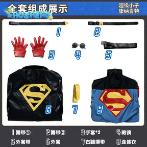 New Kent Conner Cosplay Costume Jumpsuit Coat Glass Boots To Choose For Super Boy Men Custom Made