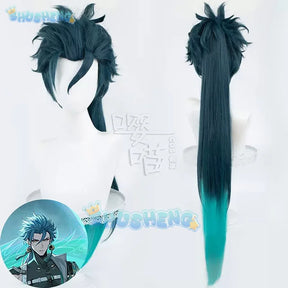 Wuthering Waves New Game Jiyan Cosplay Wig Green Long Hair Midnight Rangers General Jinzhou Jue Halloween Party For Women Men