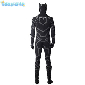 Movie Black Panther Cosplay Costume Marvel Superhero Cos Jumpsuit Halloween Carnival Role Play Party Zentai Adult