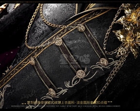 Shusheng-R Love and Deepspace Xavier Cosplay Costume Halloween Men's Fantasy Uniform Coat Props Shoes Accessories Set