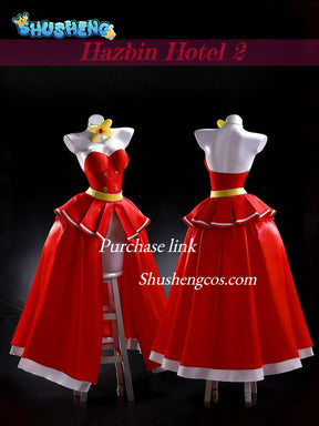 Anime Cosplay Series: Hazbin Hotel 2 -Charlie Morningstar Cosplay Red dress Costume full set Shushengcos high quality