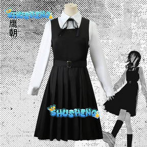 Mitaka Asa Cosplay Costume Outfits Shirt Tie Short Wig Neck Ring Women Anime Uniform Halloween